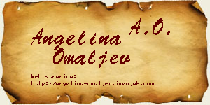 Angelina Omaljev vizit kartica